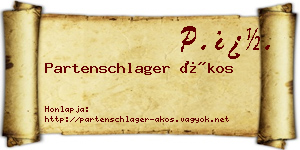 Partenschlager Ákos névjegykártya